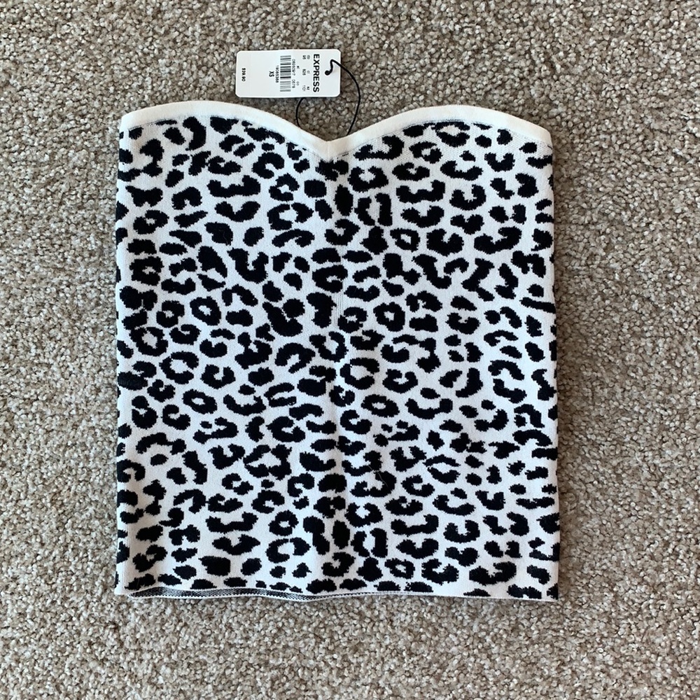 Express Crop Tank Leopard Tube Top - XS - New w T